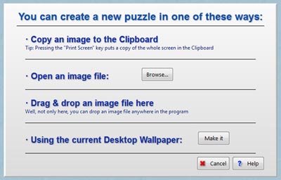 Create Jigsaw Puzzles with any picture